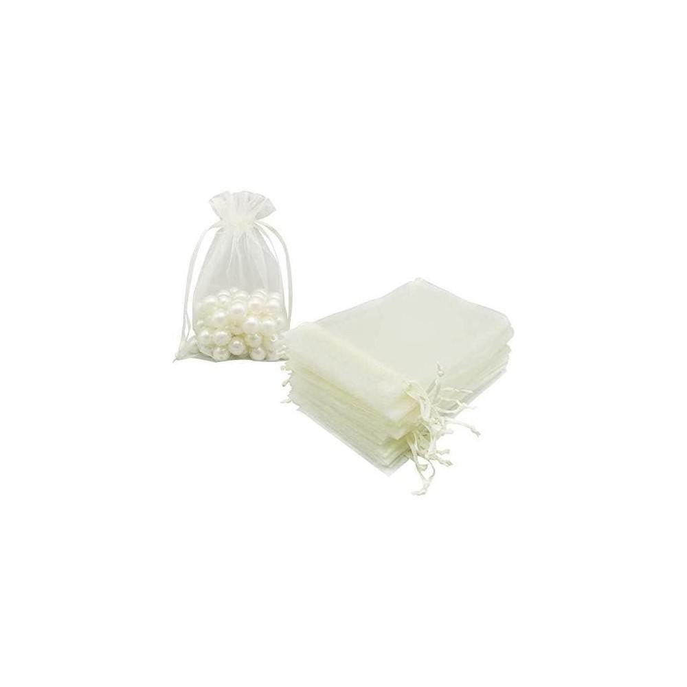 SACCHETTO ORGANZA CREMA PEZZI 10 X H12